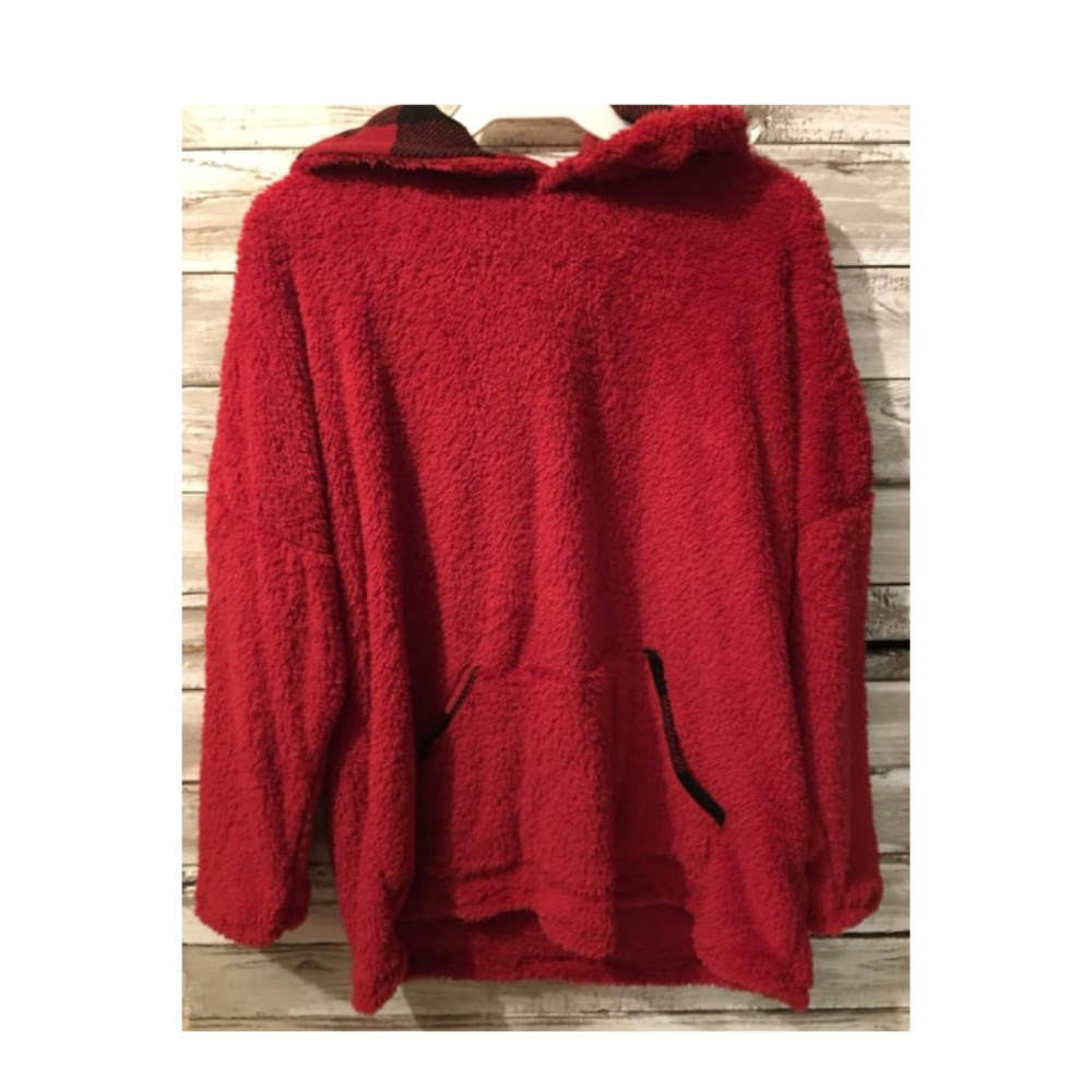 Red Sherpa Hoodie